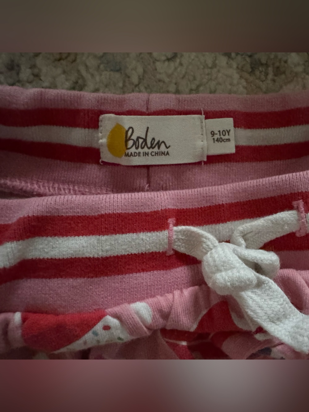 Mini Boden Kids' Print Jersey Skort In Pink Lemonade Ice Cream Spot - Picture 5 of 5